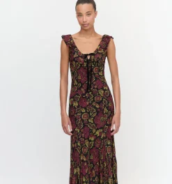 The Augustina Dress in Black Palampore Floral