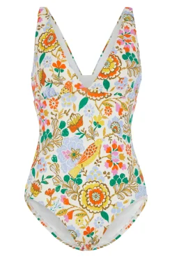 The Augustine One Piece in Bird Floral