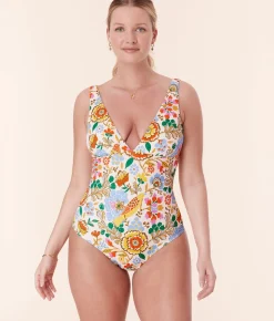 The Augustine One Piece in Bird Floral