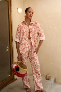 The Austin Shirt in Red Toile