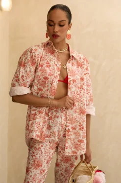 The Austin Shirt in Red Toile