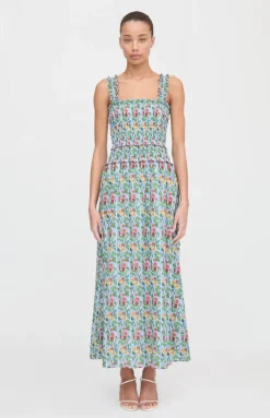 The Azalea Maxi Nap Dress in Geranium Stripe