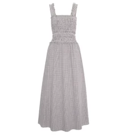 The Azalea Maxi Nap Dress in Chocolate Gingham