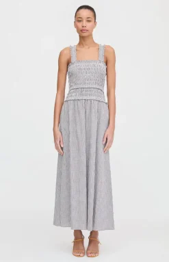 The Azalea Maxi Nap Dress in Chocolate Gingham