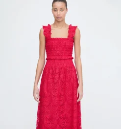 The Azalea Nap Top in Cerise Lace
