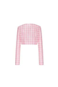 The Bea Jacket in Pink & White