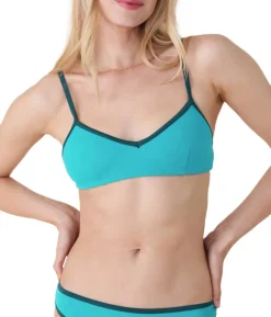 The Bells Bikini Top in Cyan