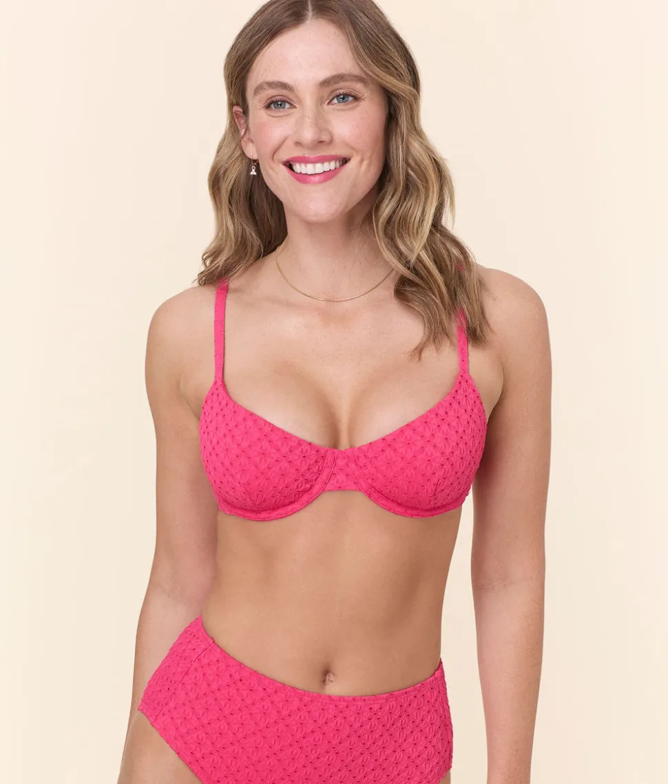 The Bermuda Bikini Top in Begonia