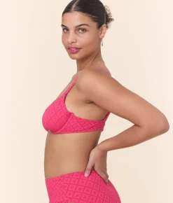 The Bermuda Bikini Top in Begonia