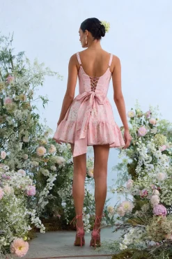 The Betina Dress in Light Pink Tapestry Rose