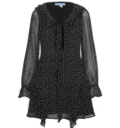 The Bridget Dress in Black Polka Dot