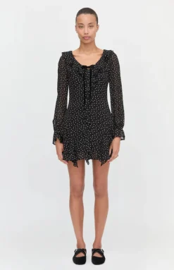 The Bridget Dress in Black Polka Dot