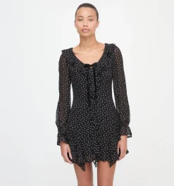 The Bridget Dress in Black Polka Dot
