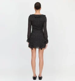 The Bridget Dress in Black Polka Dot