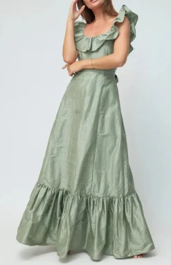 The Camille Dress in Sage