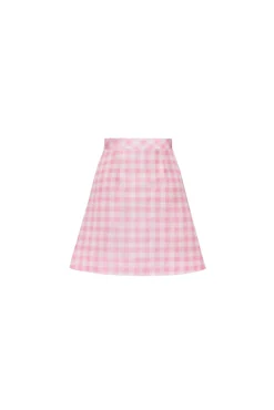 The Charlene Skirt in Pink & White