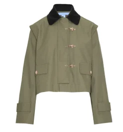 The Clarisse Jacket in Olive Canvas