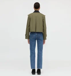 The Clarisse Jacket in Olive Canvas
