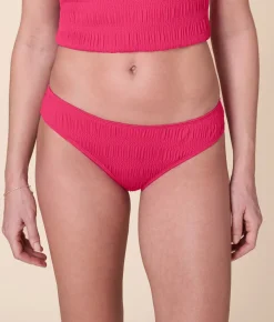 The Classic Bikini Bottom Smocked in Bright Begonia