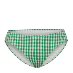 The Classic Bikini Bottom Crinkle in Green Gingham