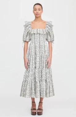 The Corinne Nap Dress in Mocha Provence Floral
