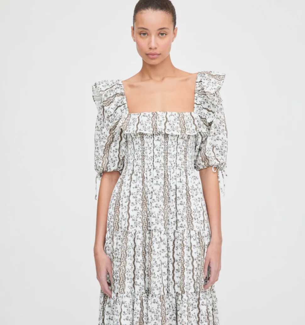 The Corinne Nap Dress in Mocha Provence Floral