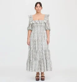 The Corinne Nap Dress in Mocha Provence Floral