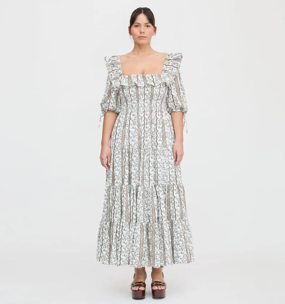 The Corinne Nap Dress in Mocha Provence Floral