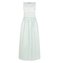 The Cosima Nap Dress in Apple Green Stripe
