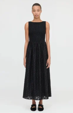 The Cosima Nap Dress in Black Fil Coupe