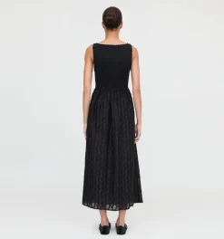 The Cosima Nap Dress in Black Fil Coupe