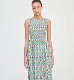 The Cosima Nap Dress in Geranium Stripe