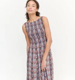 The Cosima Nap Dress in Navy Emma Stripe