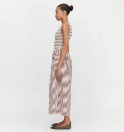 The Cosima Nap Dress in Rust Stripe