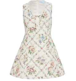 The Daria Dress in Tapestry Trellis Brocade