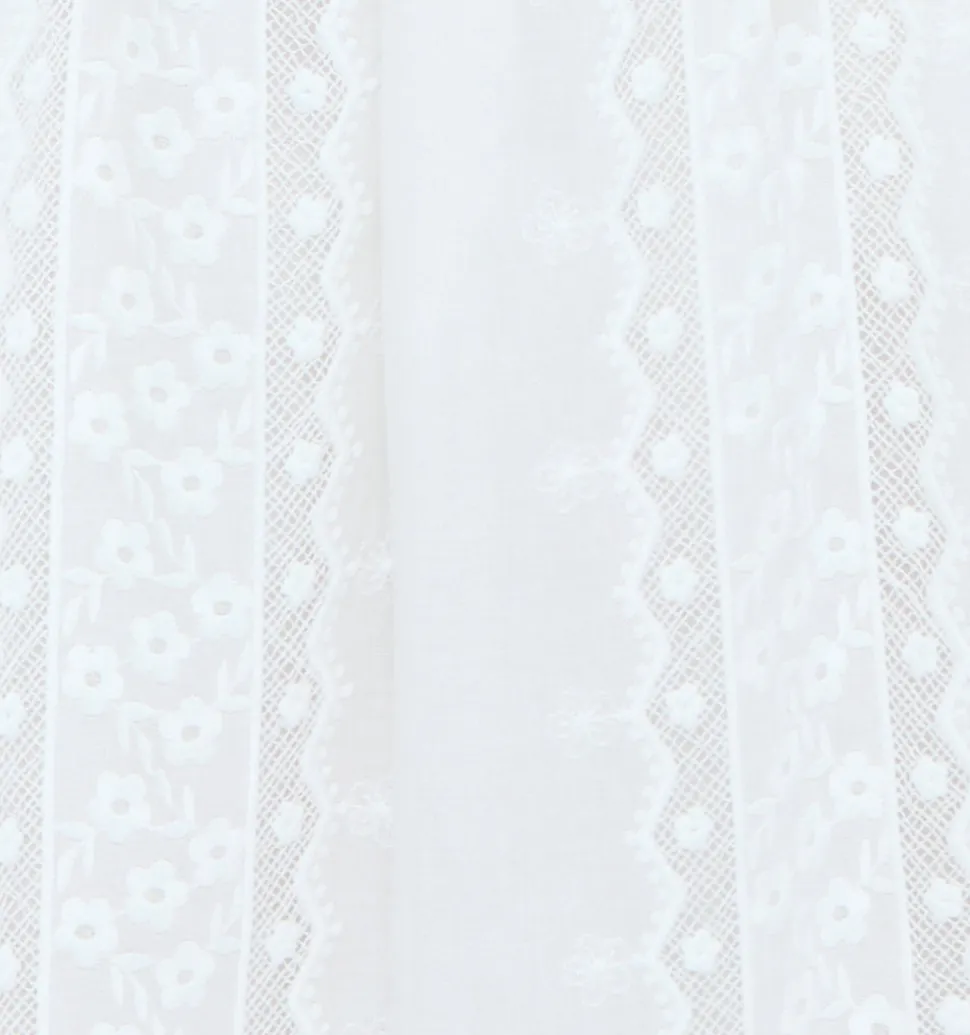 The Delphine Mini Nap Skirt - White Broderie Voile