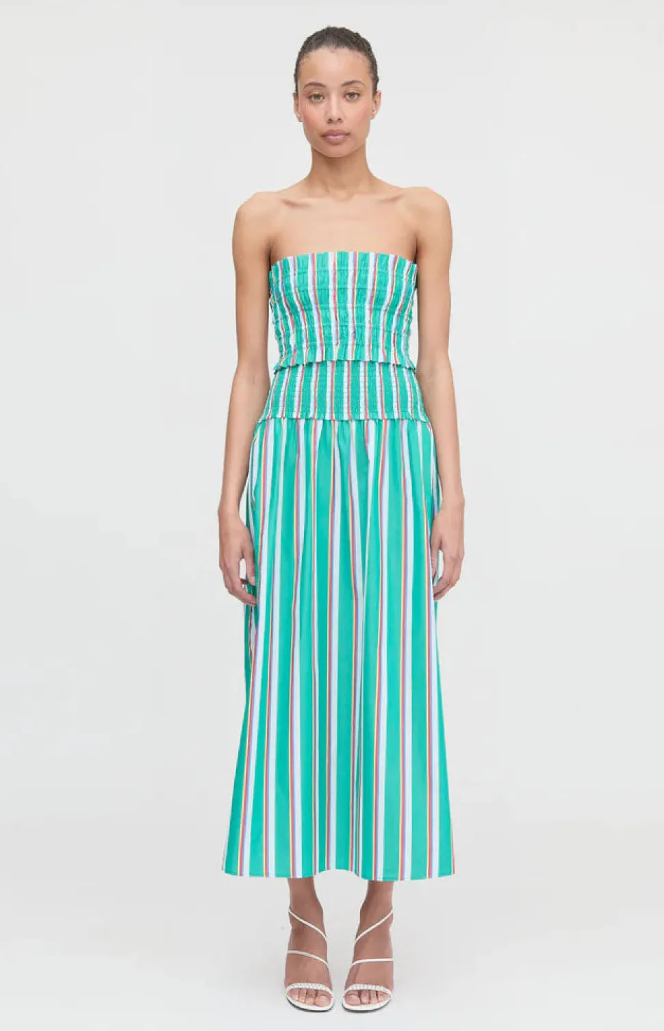 The Delphine Nap Skirt in Sunset Stripe