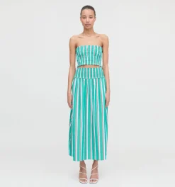 The Delphine Nap Skirt in Sunset Stripe