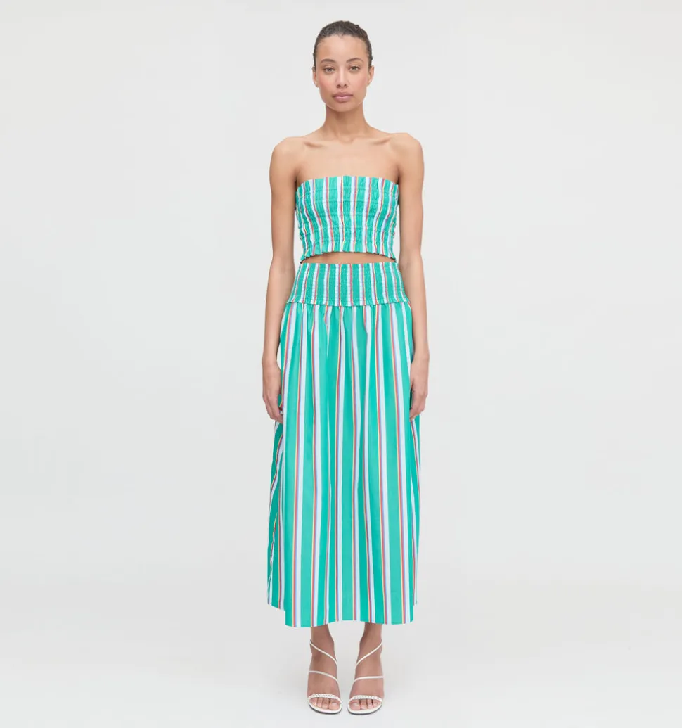 The Delphine Nap Skirt in Sunset Stripe