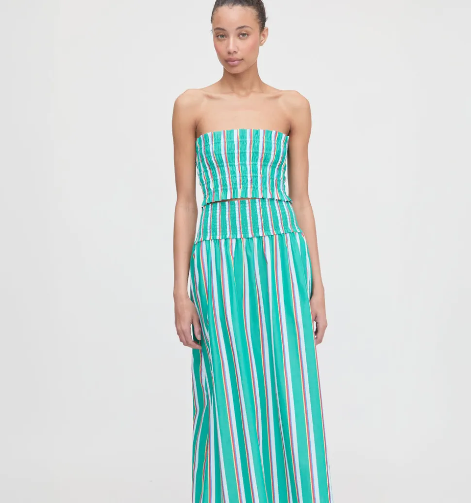 The Delphine Nap Skirt in Sunset Stripe