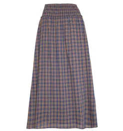 The Delphine Nap Skirt in Brown Spencer Plaid