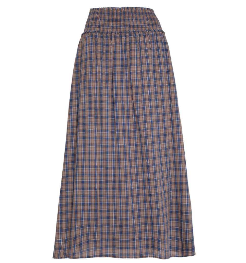 The Delphine Nap Skirt in Brown Spencer Plaid