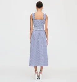 The Delphine Nap Skirt in Navy Gingham