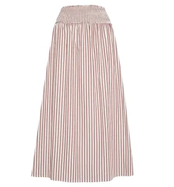 The Delphine Nap Skirt in Rust Stripe