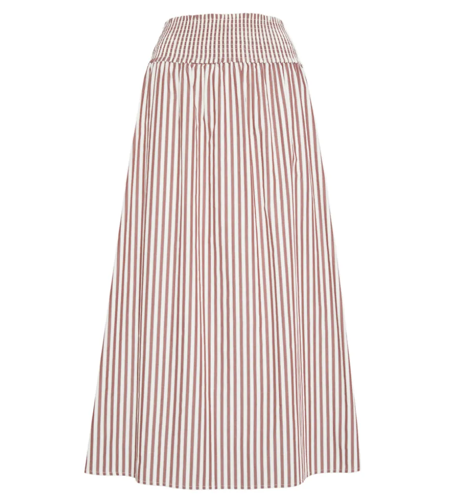 The Delphine Nap Skirt in Rust Stripe