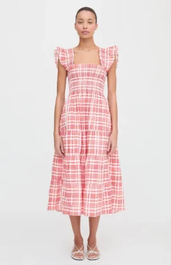The Ellie Nap Dress in Cherry Watercolor Gingham