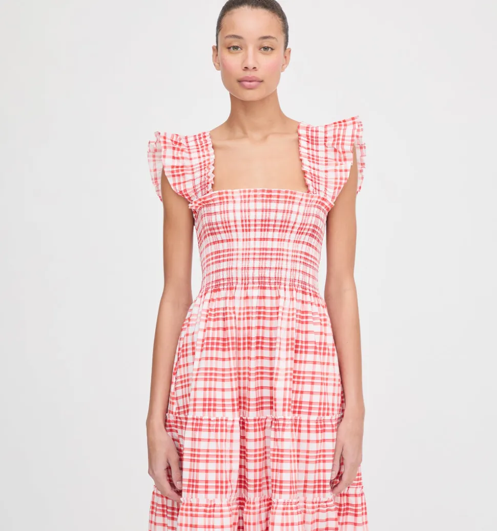 The Ellie Nap Dress in Cherry Watercolor Gingham