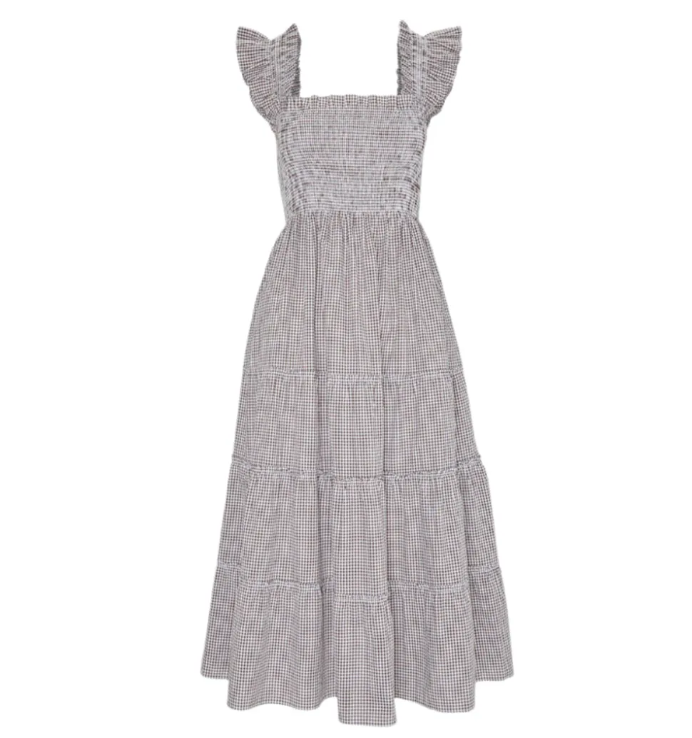 The Ellie Nap Dress in Chocolate Gingham
