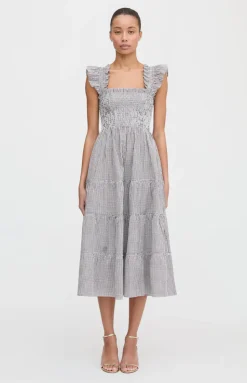 The Ellie Nap Dress in Chocolate Gingham