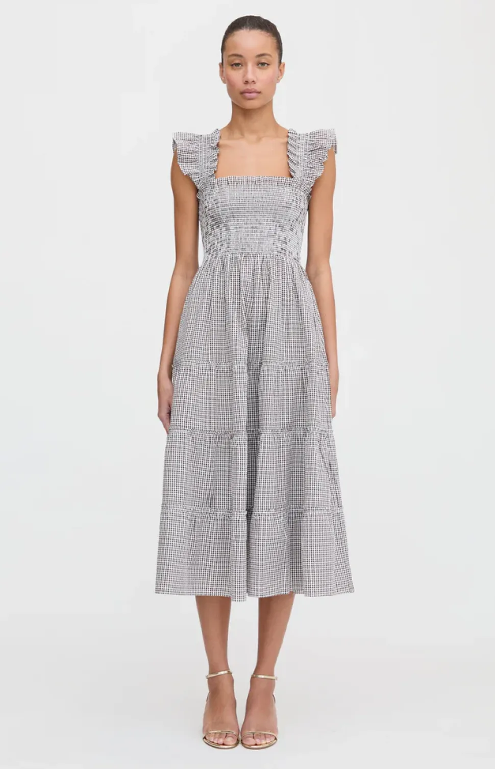 The Ellie Nap Dress in Chocolate Gingham